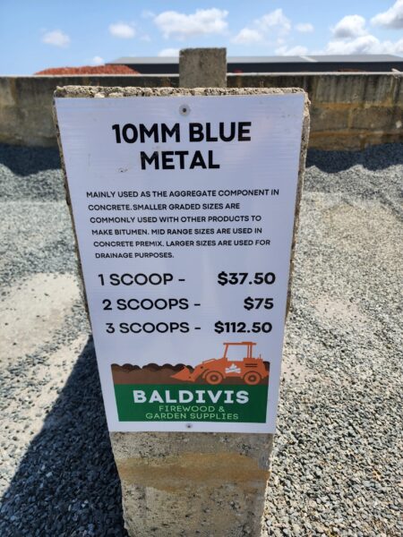 10mm Blue Metal Sign
